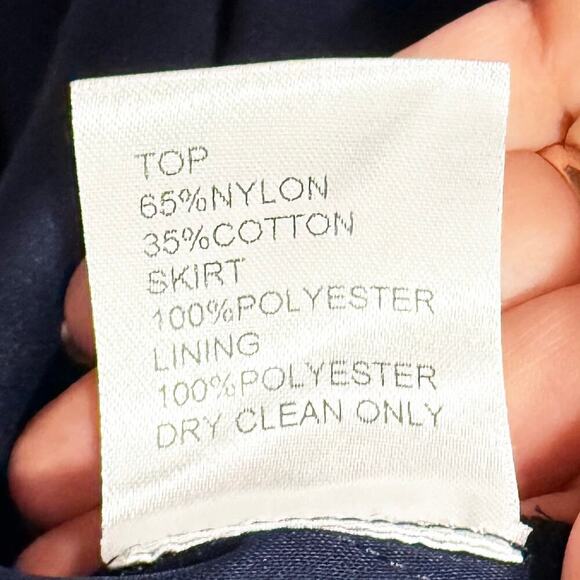 Tadashi Shoji Lace Crepe A-Line Sheath Maxi Dress Gown Navy - Picture 15 of 16